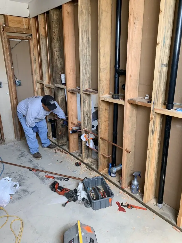 Commercial rough-in plumbing for Water Heater Replacement in La Cumbre Estates